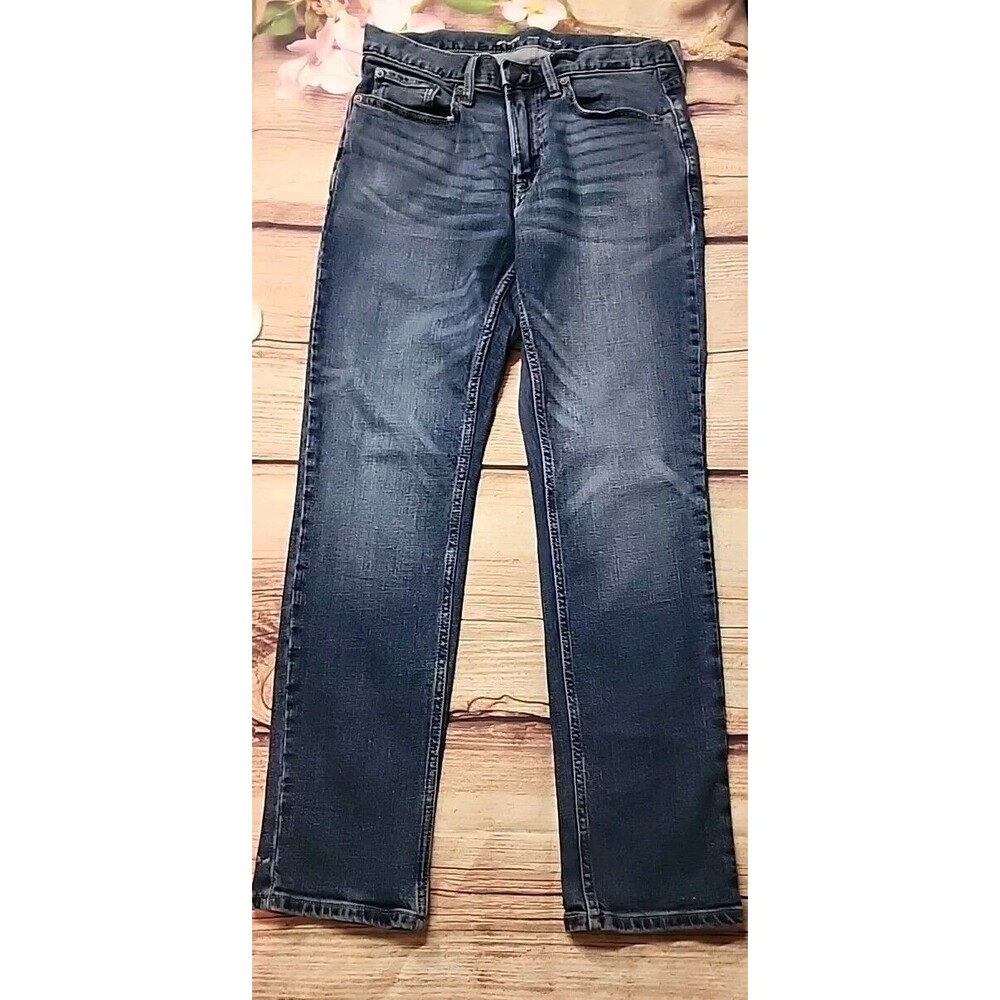 Men’s Old Navy Skinny Blue Jeans 32X30 Zipper Fly Flex